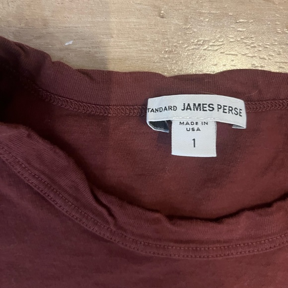 Mens Rust/Burnt Red James Peres Short Sleeve T-Shirt - Picture 2 of 4